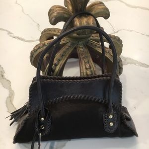 Western themed Nicole Miller brown leather purse